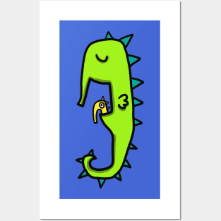 seahorse with baby Posters and Art